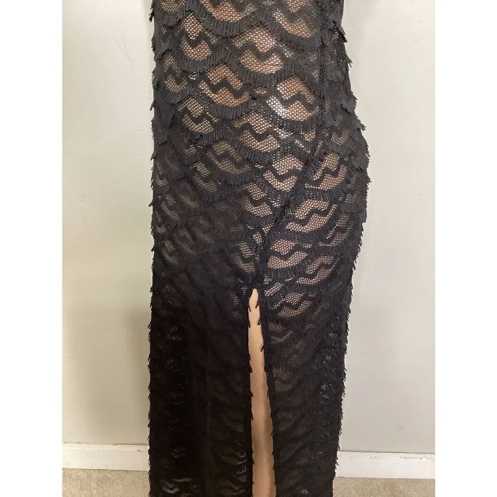 New. WILDFOX black eyelash maxi coverup. L but RUNS SMALL. retails $136 - Picture 9 of 12